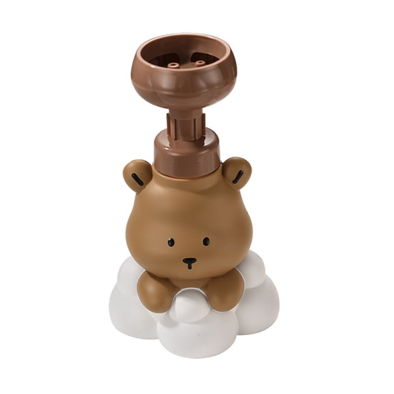 Cartoon Bear Foaming Soap Bottle, Refillable Foam Dispenser Hand Wash Pumps for Home & Travel Bathroom Use