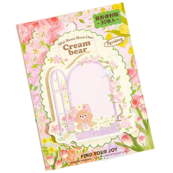Cartoon Bear Notes Pad 30 Sheets Sticky Note Paper Small Notepads Pocket Memo Pad for Writing Journaling Note Taking