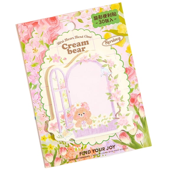 Cartoon Bear Notes Pad 30 Sheets Sticky Note Paper Small Notepads Pocket Memo Pad for Writing Journaling Note Taking