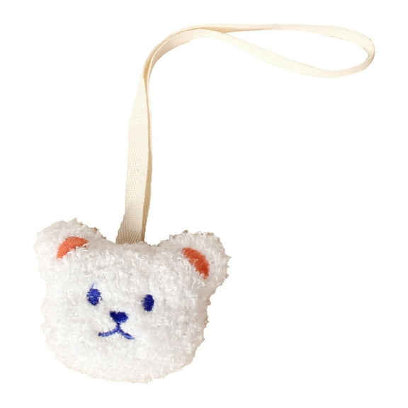 Cartoon Bear Pacifier Clip Holder, Soft Coral Fleece Baby Pacifier Chain, Cute Infant Pacifier Accessory for Teethers Toys, Prevents Loss and Dropping