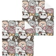 thumbnail image 1 of Cartoon Bear Panda Koala Washcloth 12x12in Set, 2 Pack Absorbent Cotton Towel Square Kitchen Dishes Towels, Soft Cleaning Face Hand Towel Fast Drying, 1 of 7