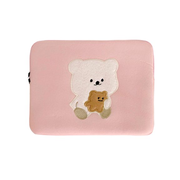 Cartoon Bear Pattern Laptop Sleeve Case Bags Shockproof Computer Covers Bag Tablet Pouches for 13/11inch Laptop Covers