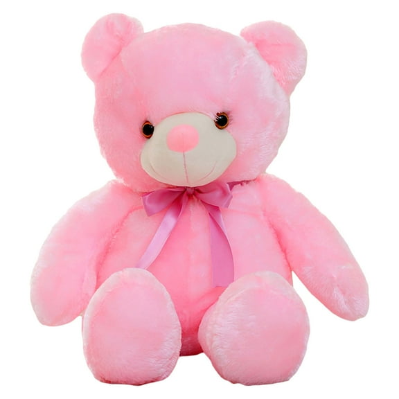 Cartoon Bear Plush Doll with Colorful LED Light, Soft Stuffed Toy