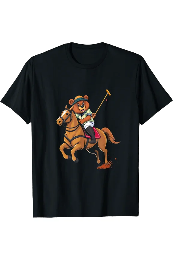 Cartoon Bear Polo T-Shirt
