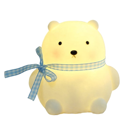 Cartoon Bear Puppy Night Light Battery Powered Soft Lighting Portable for Kids Bedroom Bedside Decoration
