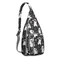 thumbnail image 1 of Cartoon Bear Shoulder Bag - Charming Polar Bear Pattern Sling Backpack for Hiking (Winter Scene Design, Adjustable Strap), 1 of 4