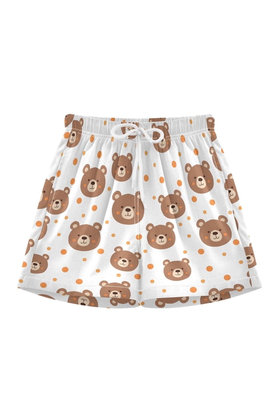 Cartoon Bear Swim Trunks Quick Drying Swim Trunks Summer Swim Shorts Swimwear