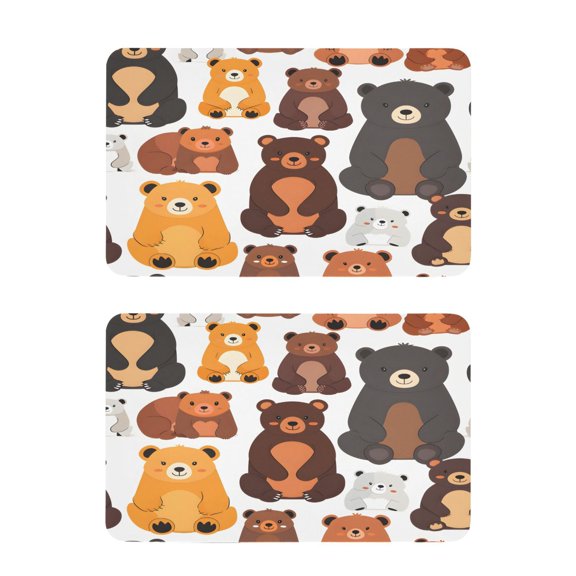 Cartoon Bears Family Strong Fridge Magnets Refrigerator Magnets Sticker Decor for Whiteboards Locker 4"x2.5" 2 Pack