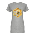 thumbnail image 1 of Cartoon Bee And Honeycomb T-Shirt Women -Image by Shutterstock, Female Medium, 1 of 2