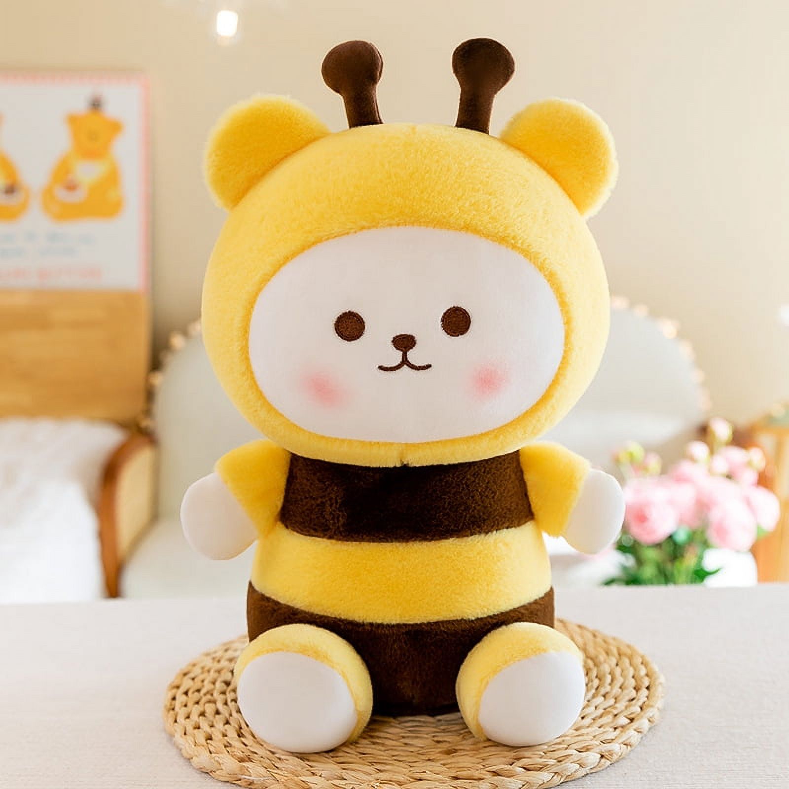 Cartoon Bee Bear CrossDressing Stuffed Animals,Soft & Cozy Baby