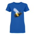 thumbnail image 1 of Cartoon Bee Design Shaped T-Shirt Women -Image by Shutterstock, Female Small, 1 of 2