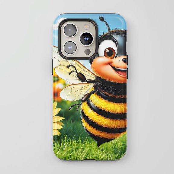 Cartoon Bee For All iPhone Series Protective Phone Case Cute Nature Design Multi-Color