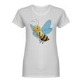 thumbnail image 1 of Cartoon Bee Graphic Shaped T-Shirt Women -Image by Shutterstock, Female Large, 1 of 2