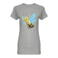 thumbnail image 1 of Cartoon Bee Graphic Shaped T-Shirt Women -Image by Shutterstock, Female Large, 1 of 2