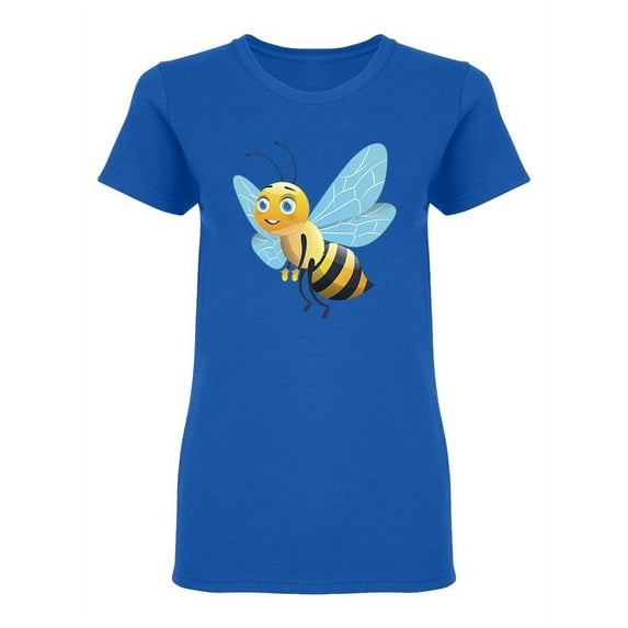 Cartoon Bee Graphic Shaped T-Shirt Women -Image by Shutterstock, Female Medium