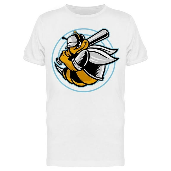 Cartoon. Bee Playing Baseball T-Shirt Men -Image by Shutterstock, Male x-Large