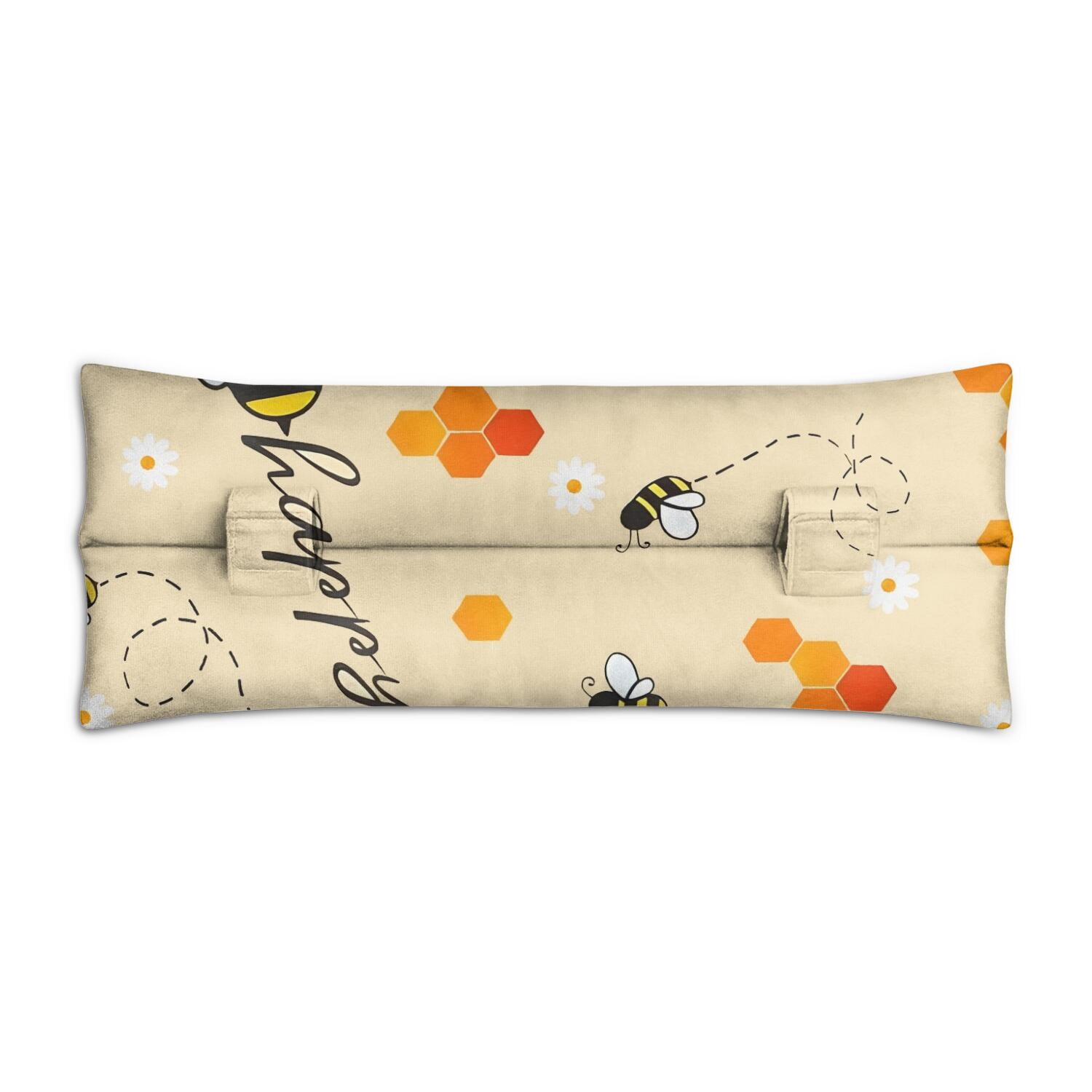 Cartoon Bee Seatbelt Pillow for Post-Surgery Comfort - Mastectomy Breast Cancer Heart Surgery Recovery Cushion with Honeycomb Design - Soft Floral Car Travel Pillow for Women