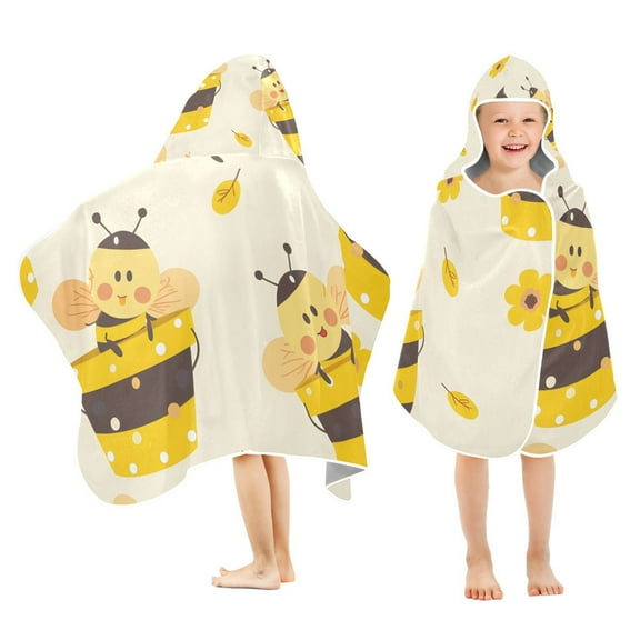 Cartoon Bees Honey Kid Bath Towels Bath Beach Towel Super Soft and Absorbent for Kid Girl Boy Babie Toddler Infant