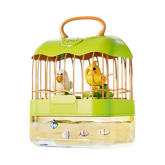 Cartoon Bird Flapping Repeating Toy Bird Wing Flapping Cage Fish Bowl Interactive Electronic Talking Parrot