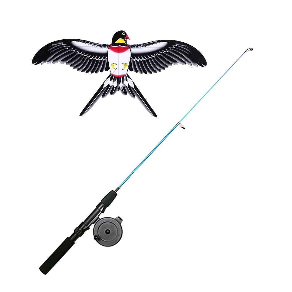 Cartoon Bird Kite Funny Swallow Bird Kite Kid Easy to Fly Kite with Fishing  Pole (Random Color) 