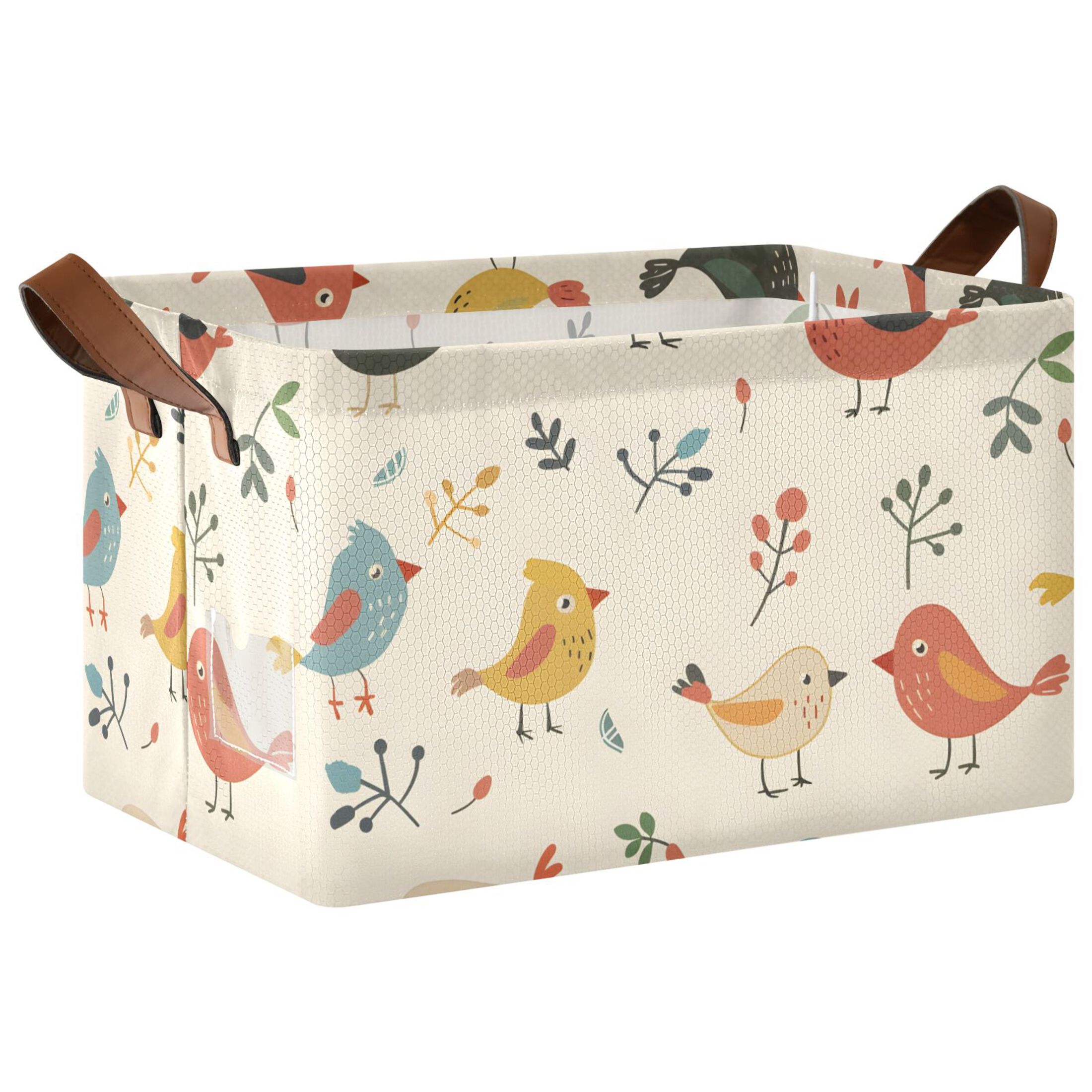 Household Essentials Fabric Storage Boxes with Lids and Handles, Aqua - PriceAna Household Essentials Fabric Storage Boxes with Lids and Handles, Aqua - PriceAna