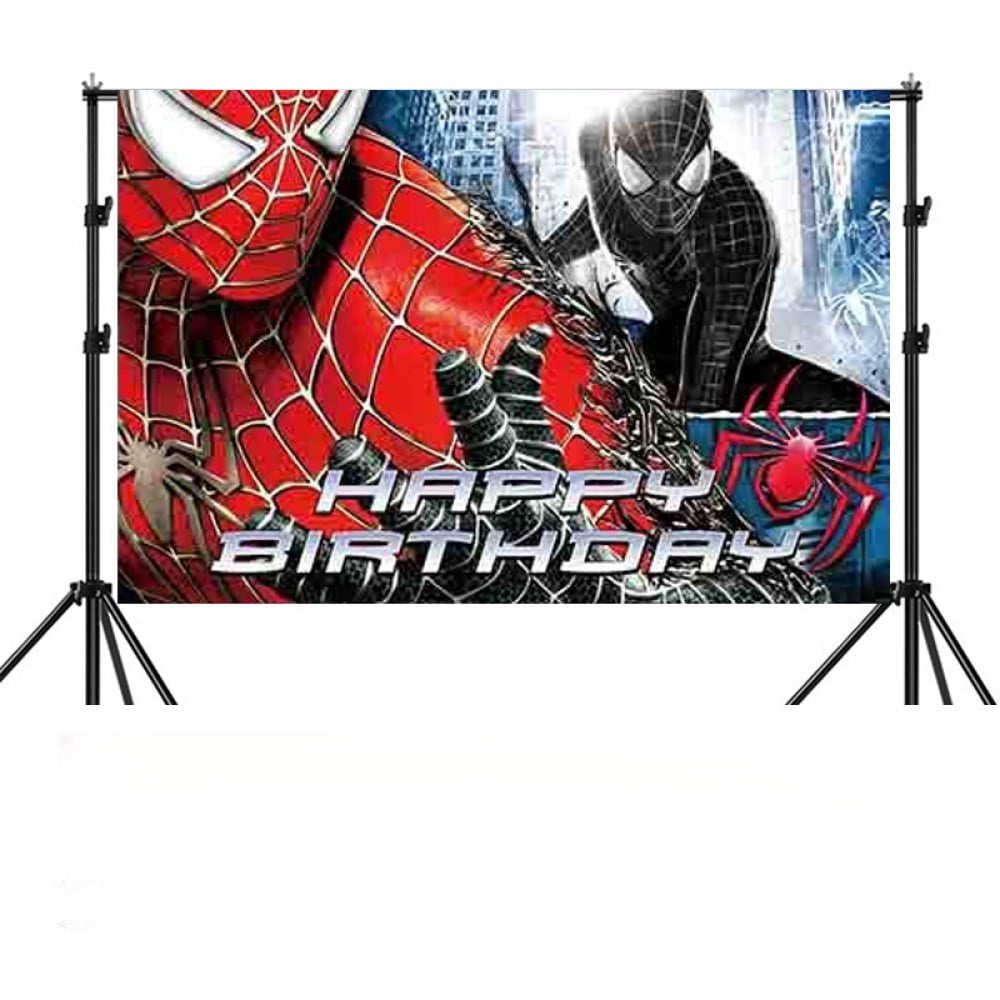Cartoon Birthday Decorations,Spider Backdrops for Party Decorations ...