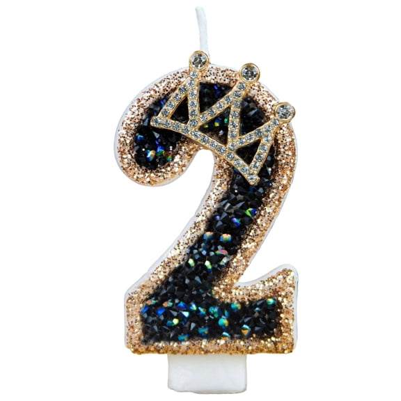 Cartoon Birthday Number Candle Decorative Cake Topper for Milestone Celebration Party Single Pack Number 2