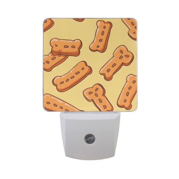 Cartoon Biscuits Cute LED Night Light with Smart Sensor Plug Into Wall Dusk to Dawn 2 packs