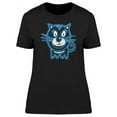 thumbnail image 1 of Cartoon Black Cat T-Shirt Women -Image by Shutterstock, Female Medium, 1 of 2