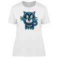 thumbnail image 1 of Cartoon Black Cat T-Shirt Women -Image by Shutterstock, Female XX-Large, 1 of 2