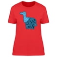 thumbnail image 1 of Cartoon Blue-Black Lama T-Shirt Women -Image by Shutterstock, Female Small, 1 of 2