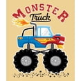 Cartoon Blue Monster Truck Driving Themed Birthday Edible Icing Image ...