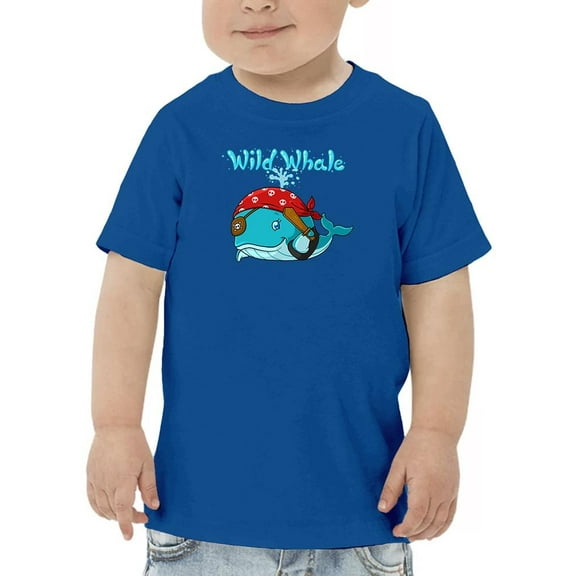 Cartoon Blue Whale Pirate T-Shirt Toddler -Image by Shutterstock, 2 Toddler