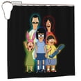 thumbnail image 1 of Cartoon Bob's Burgers Shower Curtain Cute Anime Shower Curtain Polyester Fabric Bathroom Decor Curtain Set with Hooks 72In, 1 of 8