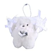Cartoon Bowknot Dog Keychain Pendant Cute Hanging Ornament Pendant Keyring Backpack Decoration Dog Charm Jewelry