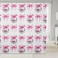 thumbnail image 1 of Cartoon Bowknot Kid Shower Curtains,Bow Tie Butterfly Knot Princess Bathroom Curtains for Girls Women,Western Cowgirl Disco Ball Retro Pink White Waterproof Curtains,12 Hooks Suits,72"W x 84"L, 1 of 5