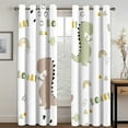 Cartoon Boys Lovely Dinosaur Curtains Colorful Safari Wildlife Funny