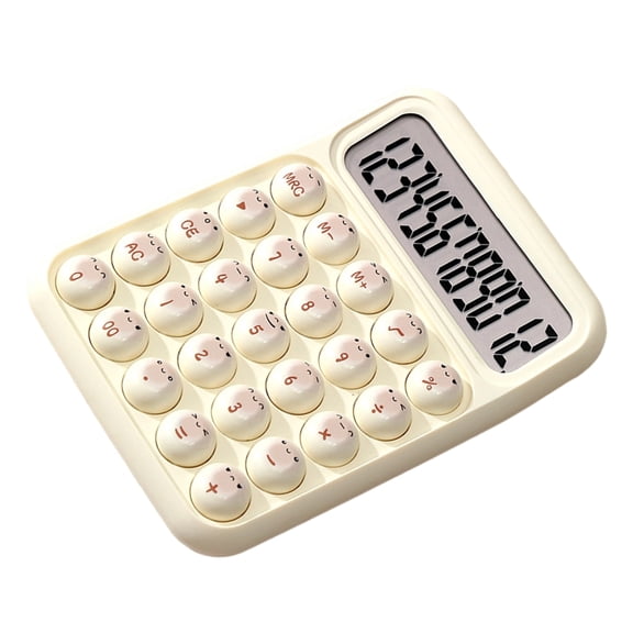 Cartoon Bread Calculator with Large Display LCD Display Big Button Calculator for Daily Basic Students