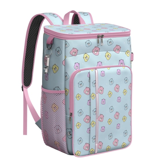 Cartoon Brown Bear Backpack Cooler, Insulated Leakproof Cooler Bag, Waterproof Lunch Backpack for Winter Forest, Beach, Hiking, Picnic
