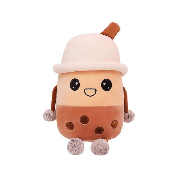 Cartoon Bubble Tea Cup Pillow Toy Real-life Soft Pet Cushion 30cm