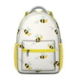 thumbnail image 1 of Cartoon Bumble Bee School Backpack – Cute Honeybee Pattern with Honeycomb Design for Bee Lovers Gift, 1 of 3