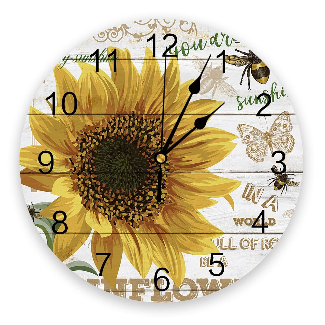 Cartoon Butterfly Girl Wall Clock Modern Design Home Wall Decorations