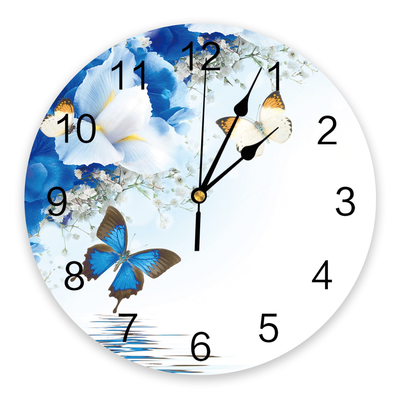 Cartoon Butterfly Girl Wall Clock Modern Design Home Wall Decorations
