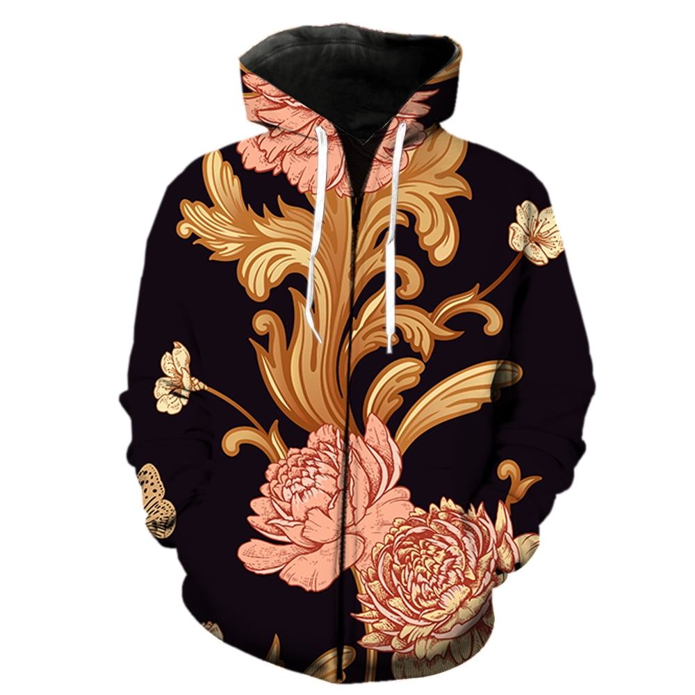 Cartoon Butterfly Men's Zipper Hoodie 3D Printed Streetwear Oversized ...