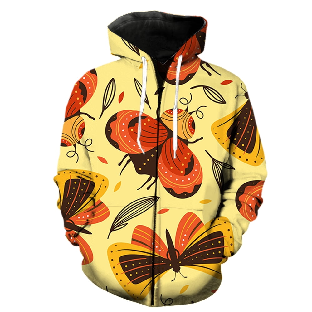 Heartbeat Petals Purple Men's Zipper Hoodie