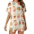 thumbnail image 1 of Cartoon Cake 2 Pack Women’s Pajama Set Print Sleepwear And Shorts Y2k Loungewear Sets S-5XL, 1 of 7