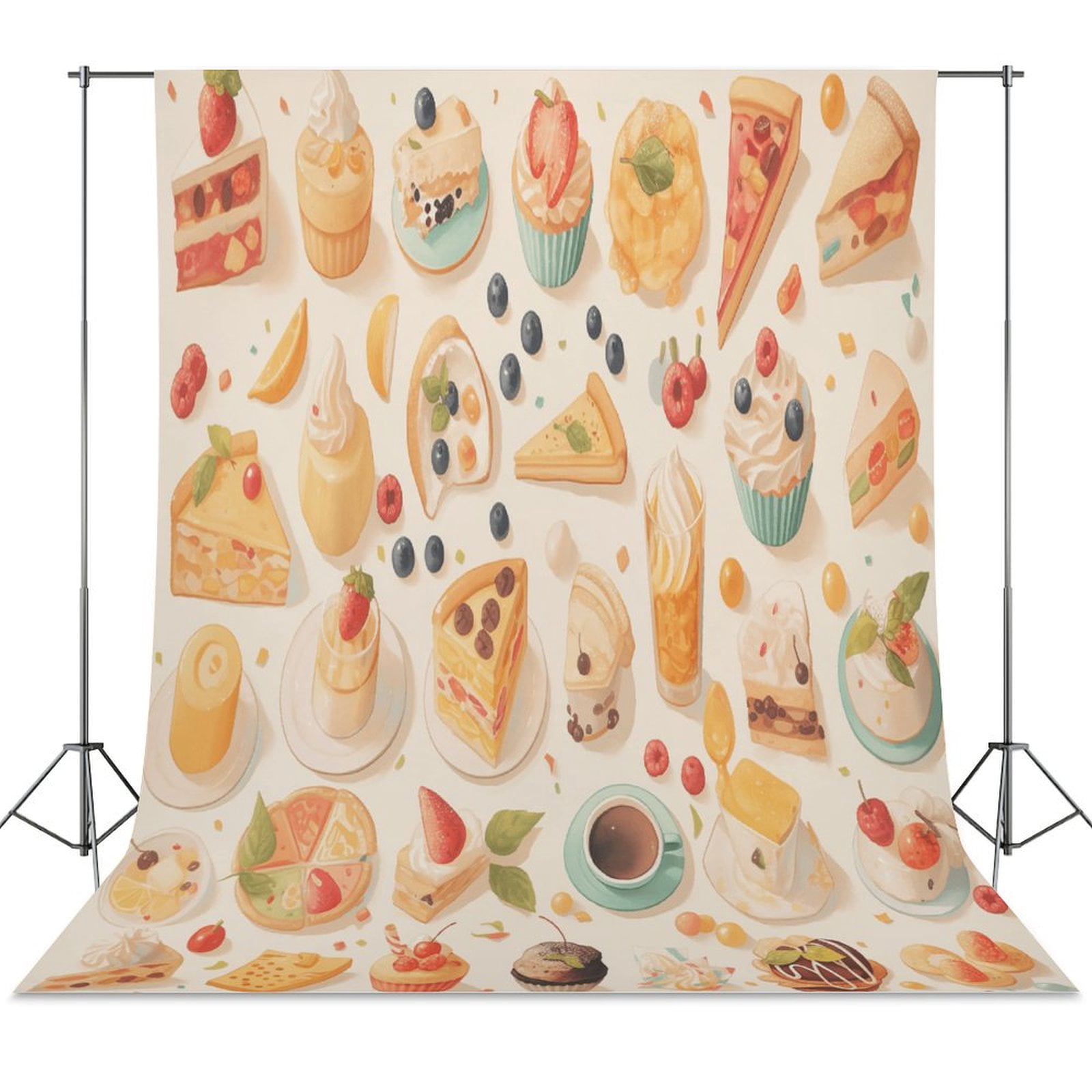 Cartoon Cake Backdrop Background for Photography Photo Booth Backdrop ...
