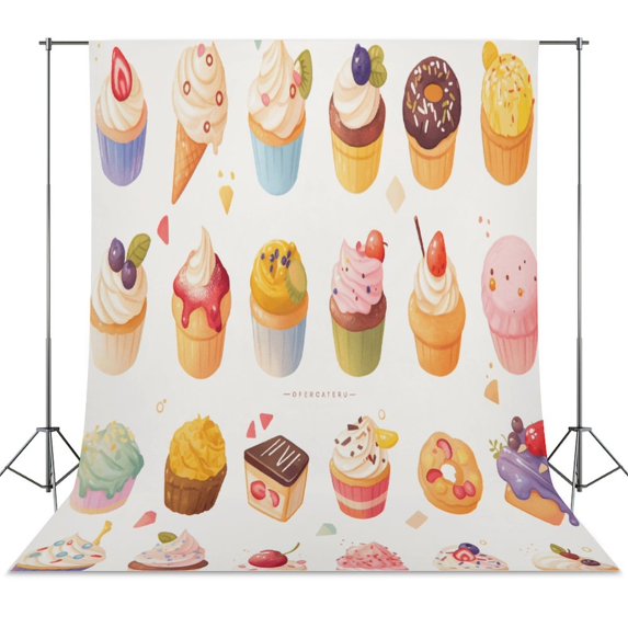 Cartoon Cake Backdrop Background for Photography Photo Booth Backdrop ...