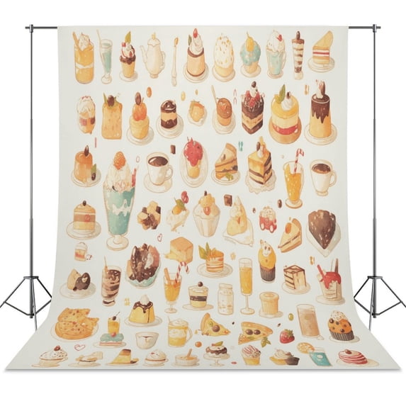 Cartoon Cake Backdrop Background for Photography Photo Booth Backdrop ...