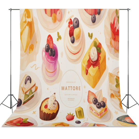 Cartoon Cake Backdrop Background for Photography Photo Booth Backdrop ...